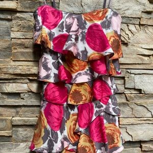 BCBGMaxAzria Silk Prom Cocktail Strapless Dress